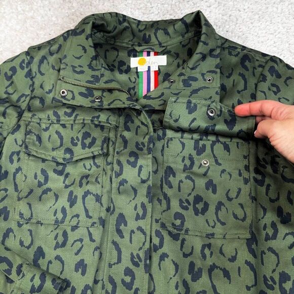 Boden Hardwicke Jacket Leopard Green Linen Blend 6 - Picture 10 of 11